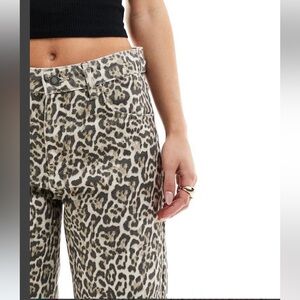 Stradivarius Leopard Print Denims